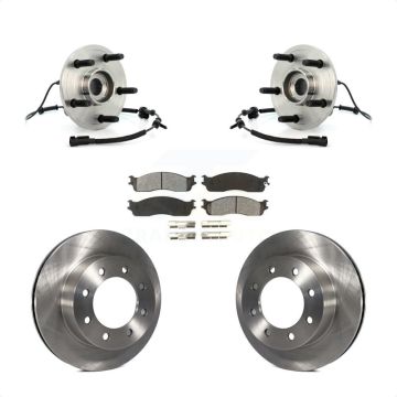 Front Hub Bearing Disc Brake Rotor Pad Kit For 2007-2008 Dodge Ram 1500 With 5 Lug Wheels KBB-105985