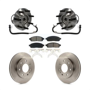 Front Hub Bearing Assembly Disc Brake Rotors And Pads Kit For 2009 Ford F-150 RWD/4WD KBB-105989