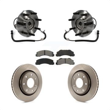 Front Hub Bearing Assembly Disc Brake Rotors And Semi-Metallic Pads Kit For Ford F-150 KBB-105990