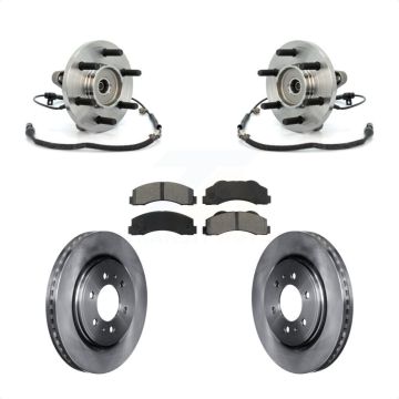 Front Hub Bearing Assembly Disc Brake Rotors And Semi-Metallic Pads Kit For Ford F-150 KBB-105991