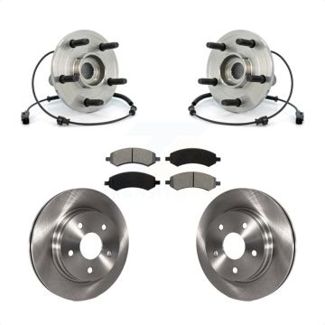 Front Hub Bearing Assembly Disc Brake Rotor And Semi-Metallic Pads Kit For Dodge Ram 1500 KBB-105998