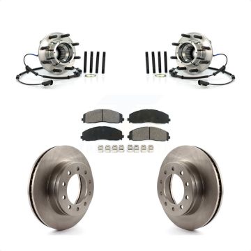 Front Hub Bearing Brake Rotor & Pad Kit For Ford F-250 Super Duty With Wide Frame Vehicle KBB-106002
