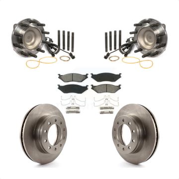 Front Hub Bearing Brake Rotor And Pad Kit For 2011-2016 Ford F-450 Super Duty F-550 4 X 2 KBB-106008