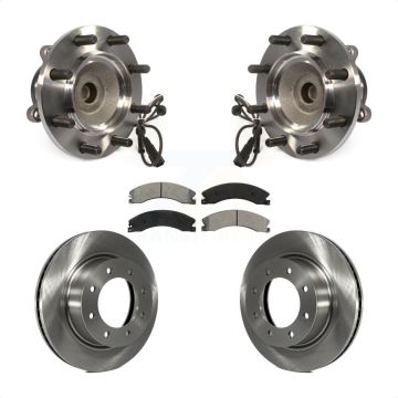 Front Hub Bearing Assembly Brake Rotor Pads Kit For 2012-2021 Nissan NV2500 NV3500 NV1500 KBB-106010
