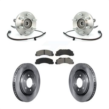 Front Hub Bearing Disc Brake Rotor & Pads Kit For Ford F-150 Expedition Lincoln Navigator KBB-106011