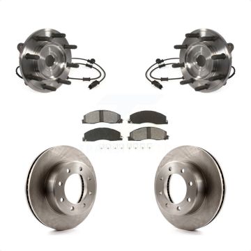 Front Hub Bearing Assembly Disc Brake Rotors And Semi-Metallic Pads Kit For Ram 3500 2500 KBB-106015