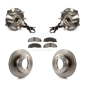 Front Hub Bearing Assembly Disc Brake Rotors And Semi-Metallic Pads Kit For Ram 2500 3500 KBB-106028