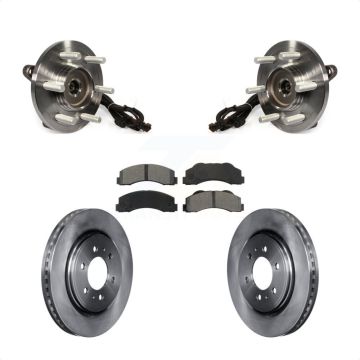 Front Hub Bearing Assembly Disc Brake Rotors And Semi-Metallic Pads Kit For Ford F-150 KBB-106030