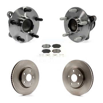 Front Hub Bearing Assembly Disc Brake Rotors And Pads Kit (5Pc) For Lexus IS250 GS300 KBB-106032