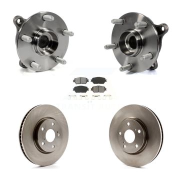 Front Hub Bearing Assembly Disc Brake Rotors And Pads Kit (5Pc) For Lexus IS250 GS300 AWD KBB-106033