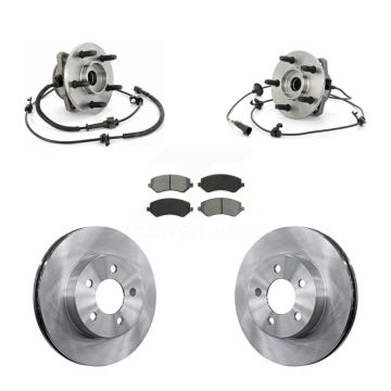 Front Hub Bearing Assembly Disc Brake Rotors And Semi-Metallic Pads Kit For Jeep Liberty KBB-106034