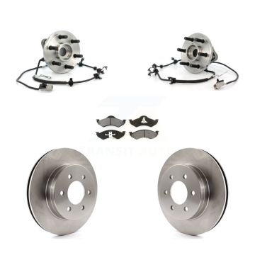 Front Hub Bearing Assembly Disc Brake Rotors And Pads Kit For Dodge Dakota Durango KBB-106039