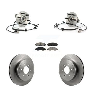 Front Hub Bearing Brake Rotor And Pad Kit For 2003-2004 Dodge Dakota 4WD with 4-Wheel ABS KBB-106042
