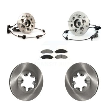 Front Hub Bearing Brake Rotor Pad Kit For Chevrolet Colorado GMC Canyon Isuzu i-350 i-370 KBB-106054