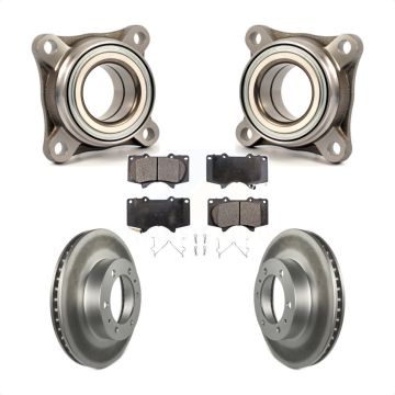 Front Wheel Bearing Coated Disc Brake Rotor Pads Kit For Toyota Tacoma 4Runner FJ Cruiser KBB-106072