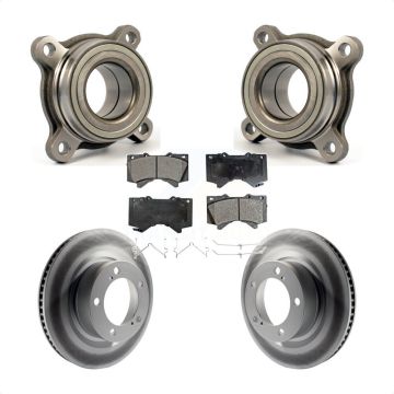 Front Wheel Bearing Coated Brake Rotor Pad Kit For Toyota Tundra Sequoia Lexus LX570 Land KBB-106074