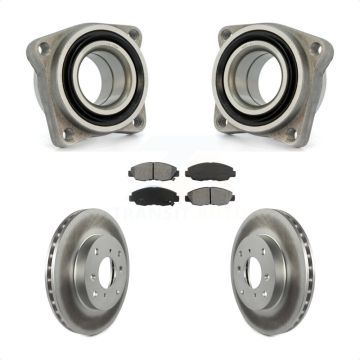 Front Wheel Bearing Coated Disc Brake Rotors And Pads Kit For 1998-1999 Acura CL 2.3L KBB-106076