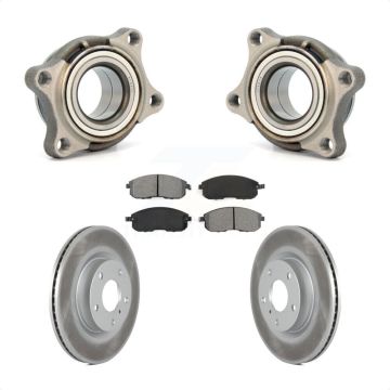 Front Wheel Bearing Coated Brake Rotor & Pad Kit For 2005 INFINITI G35 AWD Module KBB-106077