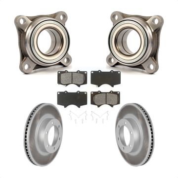 Front Wheel Bearing Coated Disc Brake Rotors And Pads Kit For Toyota 4Runner Lexus GX470 KBB-106079