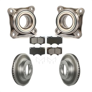 Front Wheel Bearing Coated Disc Brake Rotor Pads Kit For Toyota Tacoma 4Runner FJ Cruiser KBB-106081