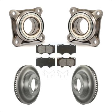 Front Wheel Bearing Coated Brake Rotor & Pad Kit For 2010-2023 Toyota 4Runner Lexus GX460 KBB-106082