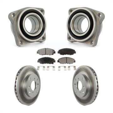 Front Wheel Bearing Coated Disc Brake Rotors And Pads Kit For 1998-1999 Acura CL 2.3L KBB-106085