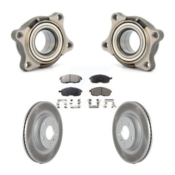 Front Wheel Bearing Coated Brake Rotor & Pad Kit For 2005 INFINITI G35 AWD Module KBB-106087
