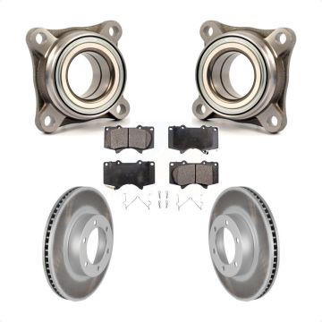 Front Wheel Bearing Coated Disc Brake Rotors And Pads Kit For Toyota 4Runner Lexus GX470 KBB-106089