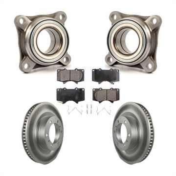 Front Wheel Bearing Coated Brake Rotor & Pad Kit For 2010-2023 Toyota 4Runner Lexus GX460 KBB-106092