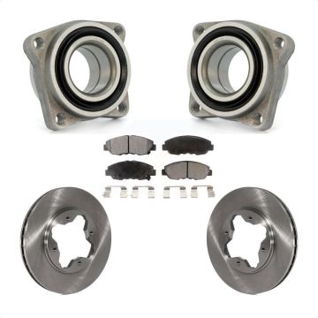 Front Wheel Bearing Disc Brake Rotor And Semi-Metallic Pads Kit For Honda Accord Acura CL KBB-106095