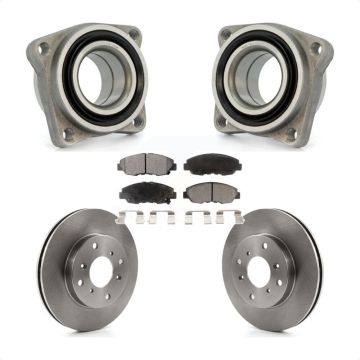 Front Wheel Bearing Disc Brake Rotors And Pads Kit For 1998-1999 Acura CL 2.3L KBB-106097