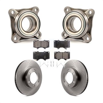 Front Wheel Bearing Disc Brake Rotors And Pads Kit For Toyota 4Runner Lexus GX470 KBB-106100