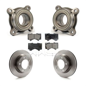Front Wheel Bearing Disc Brake Rotors And Pads Kit For Lexus LX570 Toyota Land Cruiser KBB-106105