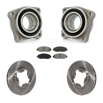 Front Wheel Bearing Disc Brake Rotor And Semi-Metallic Pads Kit For Honda Accord Acura CL KBB-106106