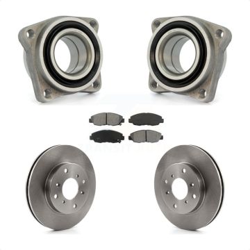 Front Wheel Bearing Disc Brake Rotors And Pads Kit For 1998-1999 Acura CL 2.3L KBB-106108