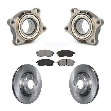 Front Wheel Bearing Disc Brake Rotor And Pad Kit For 2005 INFINITI G35 AWD Module KBB-106109