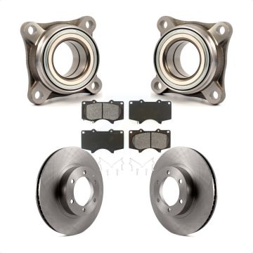 Front Wheel Bearing Disc Brake Rotors And Pads Kit For Toyota 4Runner Lexus GX470 KBB-106111