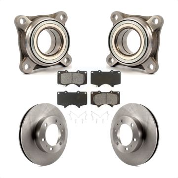 Front Wheel Bearing Disc Brake Rotors And Pads Kit For Toyota Tacoma 4Runner FJ Cruiser KBB-106113