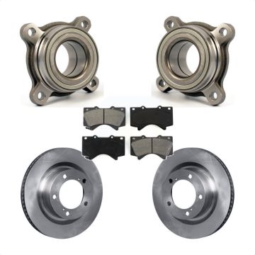 Front Wheel Bearing Disc Brake Rotor & Pad Kit For Toyota Tundra Sequoia Lexus LX570 Land KBB-106115