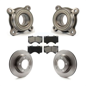 Front Wheel Bearing Disc Brake Rotors And Pads Kit For Lexus LX570 Toyota Land Cruiser KBB-106116