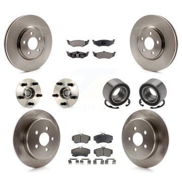 Front Rear Hub Bearing Disc Brake Rotor Pad Kit (10Pc) For Chrysler PT Cruiser Dodge Neon KBB-106143