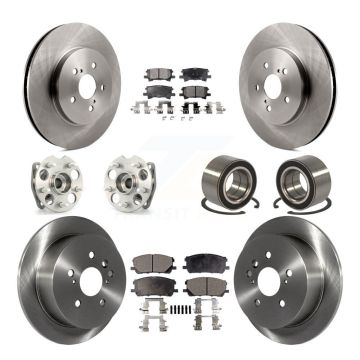 Front Rear Hub Bearing Brake Rotor Pad Kit (10Pc) For Lexus RX350 RX330 Toyota Highlander KBB-106225