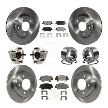 Front Rear Hub Bearing Brake Rotor Pad Kit (10Pc) For Kia Forte Hyundai Elantra GT Forte5 KBB-106394