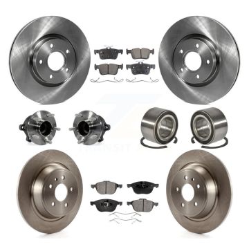 Front Rear Hub Bearing Brake Rotor Pads Kit (10Pc) For Ford Escape Without Parking Assist KBB-106402