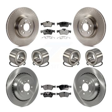 Front Rear Bearings Disc Brake Rotors And Pads Kit (10Pc) For Mercedes-Benz ML350 ML550 KBB-106483