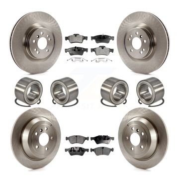 Front Rear Wheel Bearings Disc Brake Rotors And Pads Kit (10Pc) For Mercedes-Benz ML320 KBB-106484