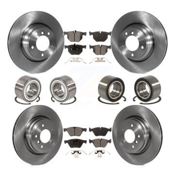 Front Rear Bearing Disc Brake Rotors And Semi-Metallic Pads Kit (10Pc) For 2006 BMW 330xi KBB-106488