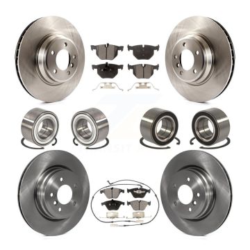 Front Rear Wheel Bearings Disc Brake Rotors And Pads Kit (10Pc) For BMW 335i xDrive 335xi KBB-106490