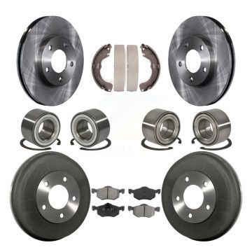 Front Rear Bearing Brake Rotor Pads Shoe Kit (10Pc) For Ford Escape Mazda Tribute Mercury KBB-106507
