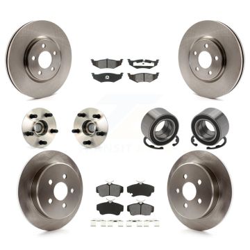 Front Rear Hub Bearing Disc Brake Rotor Pad Kit (10Pc) For Chrysler PT Cruiser Dodge Neon KBB-106535